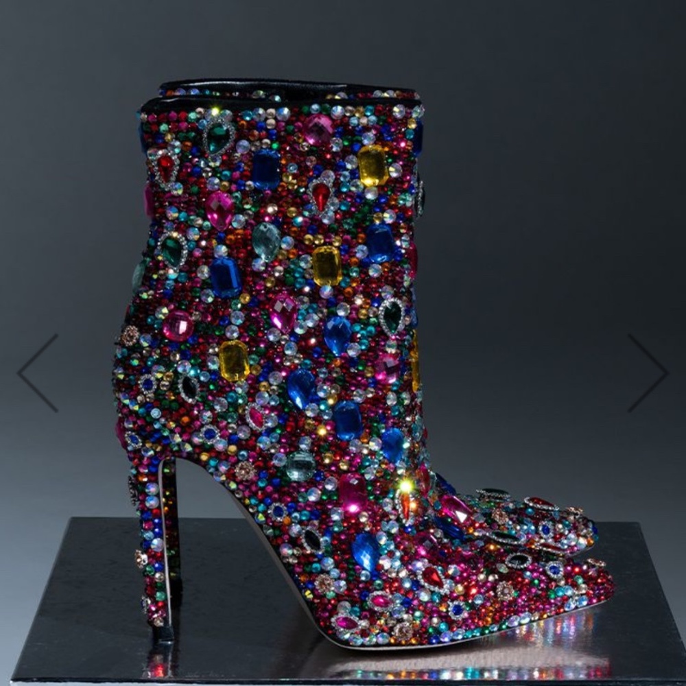 Azalea Wang Multi Colored Bootie